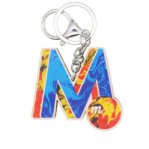 Letter m sale keyring