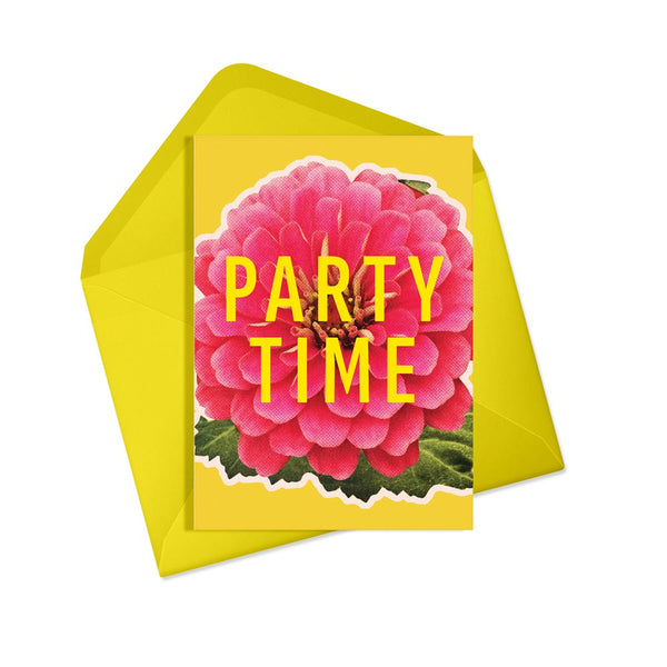 Party time zinnias card