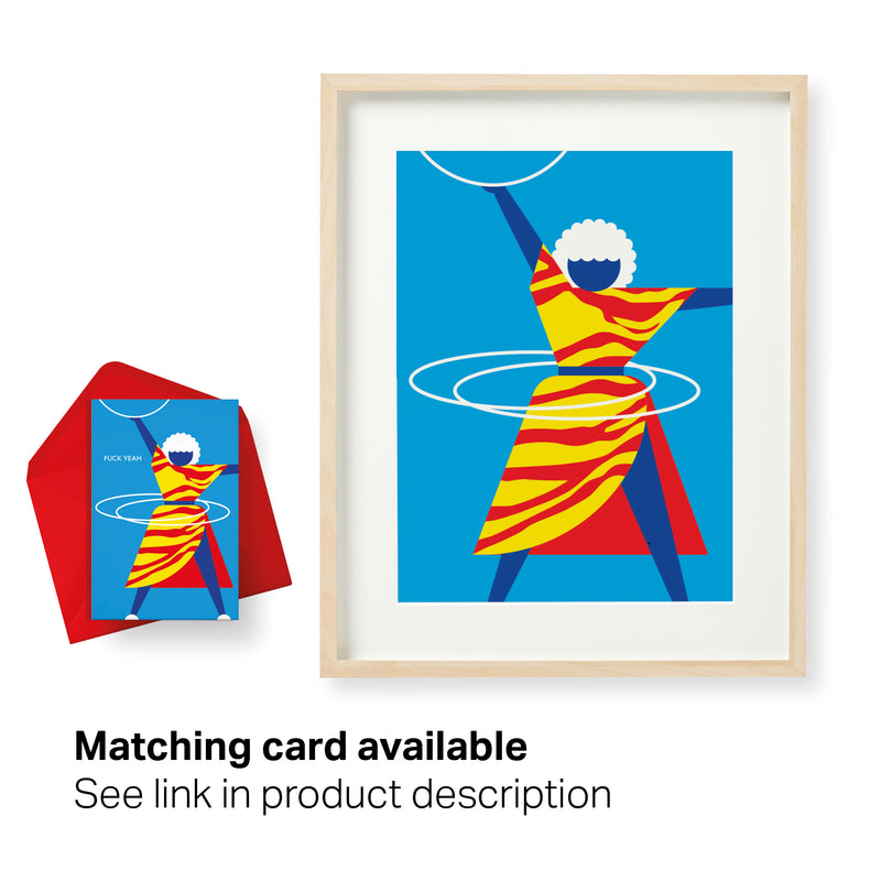 A3 hula print and matching card