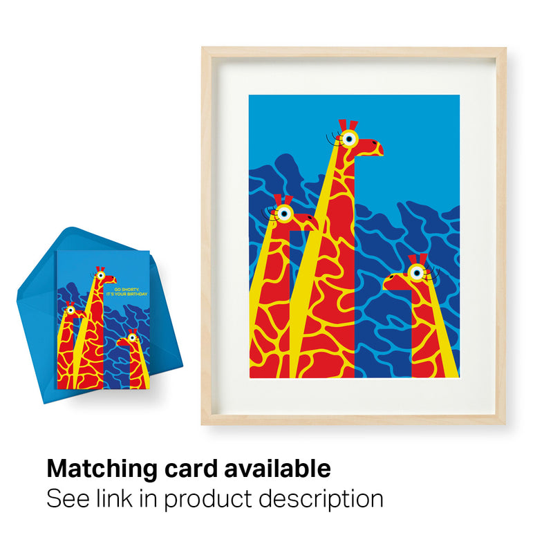 matching giraffe print and card