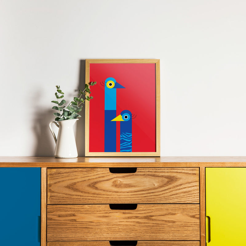 Alphablots A3 bird print with furniture