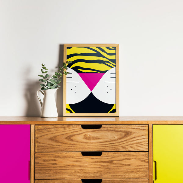 Alphablots A3 tiger print with furniture