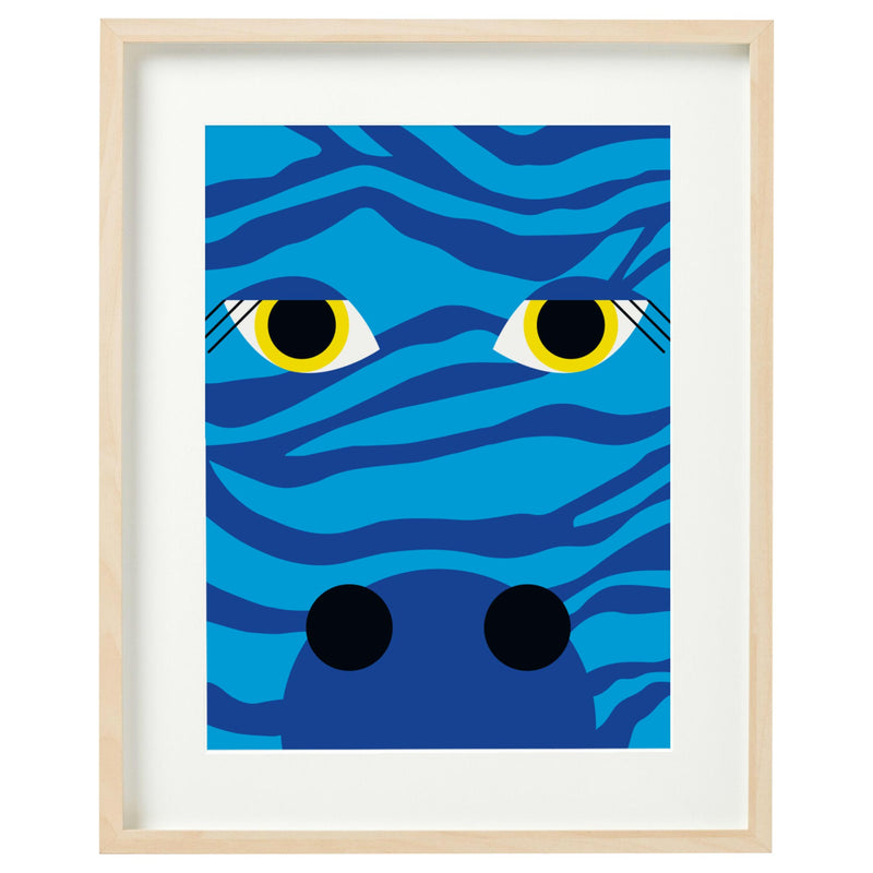 Zebra print. Gender neutral nursery wall art for kids, from Alphablots. £20, made in the UK.