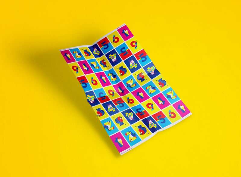 who's counting numbers gift wrap for kids birthdays