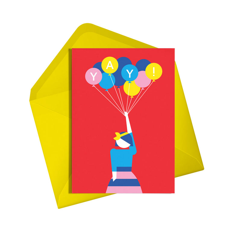 Yay ballons celebration card