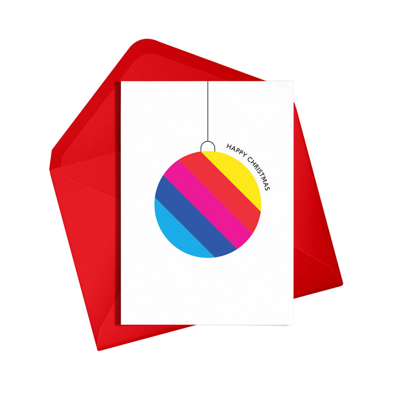Happy christmas bauble card