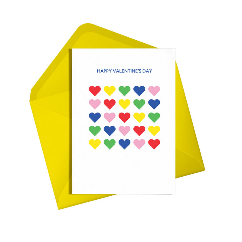 Happy valentine's day rainbow hearts card, LGBTQ+ card for boyfriend or girlfriend