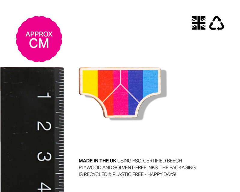 rainbow pride pants. sustainable materials