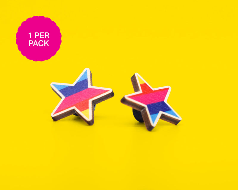 you're a superstar rainbow wooden pin badges