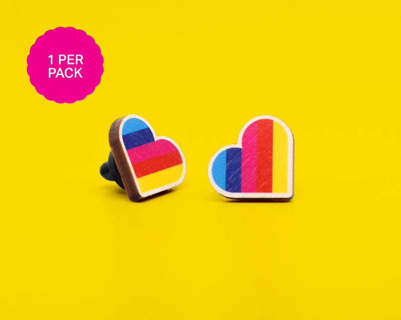 rainbow love heart pride enamel pin alternatives