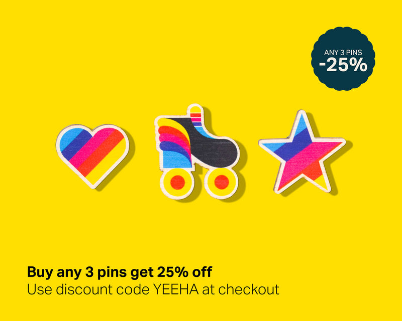 rainbow pin badge set, 25% off if you buy 3 or more