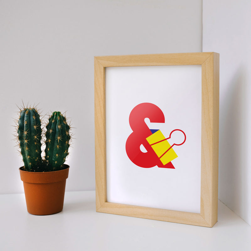 ampersand red print
