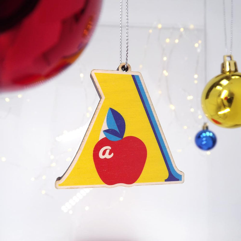 letter a christmas tree decoration