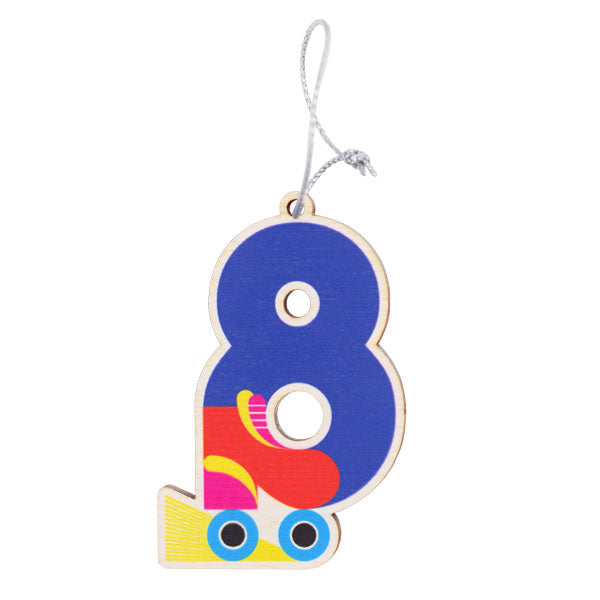 Number Eight Christmas Tree Decoration