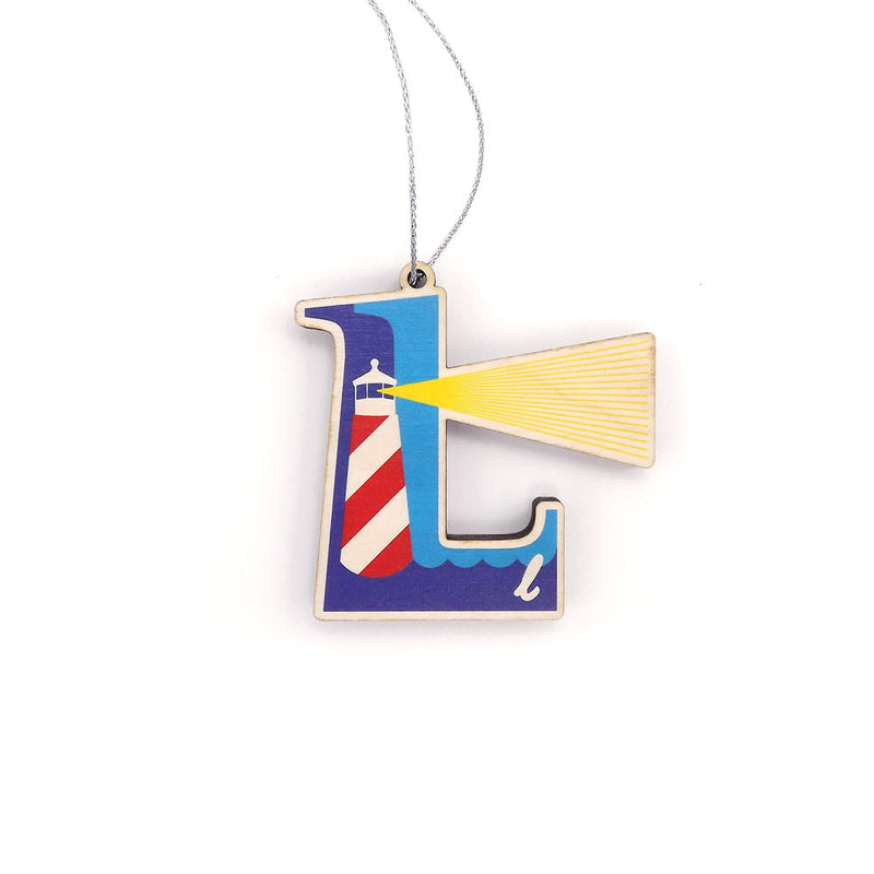 cutout typographic laser cut plywood letter l christmas tree decoration