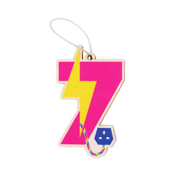 Number Seven Christmas Tree Decoration