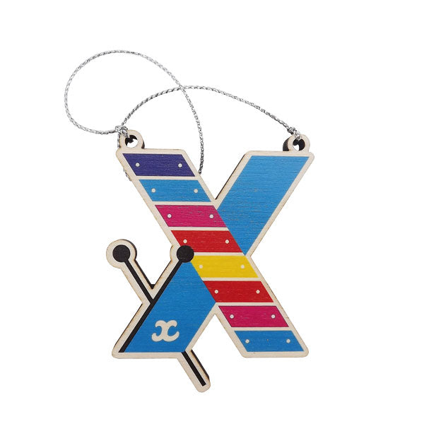 Letter X Christmas Tree Decoration
