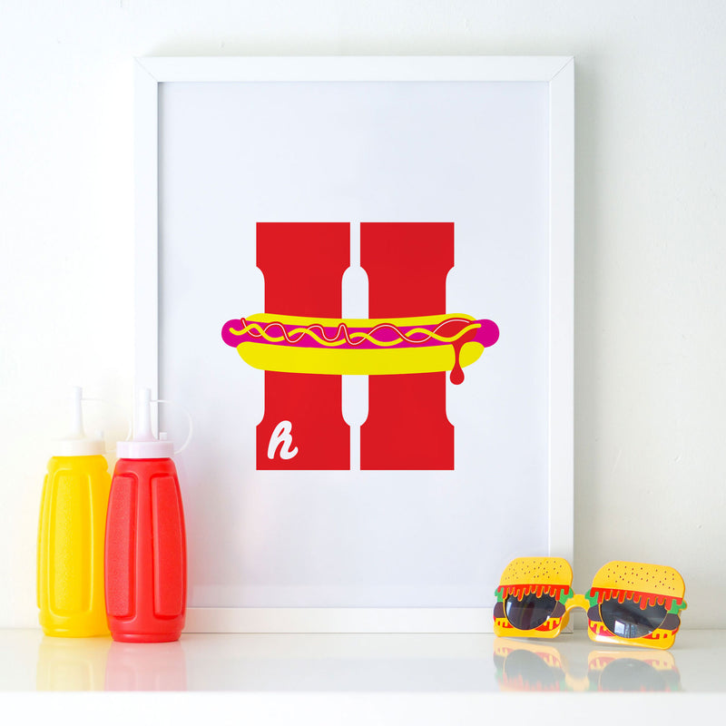 hotdog art print