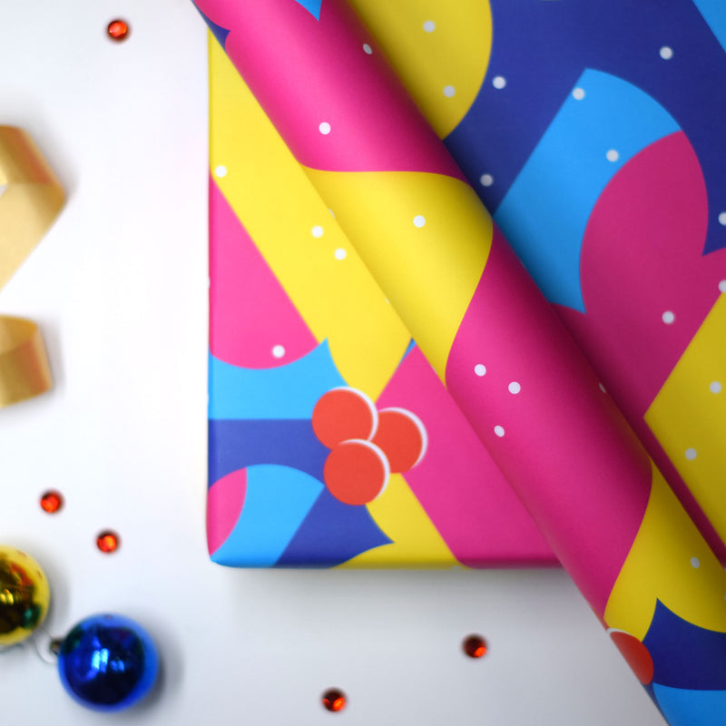bright xmas wrap and gift from the merry and bright range